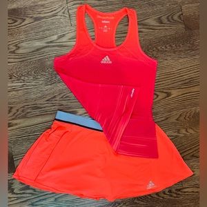 Adidas Women’s Matching Racerback Tank and Skort Outfit